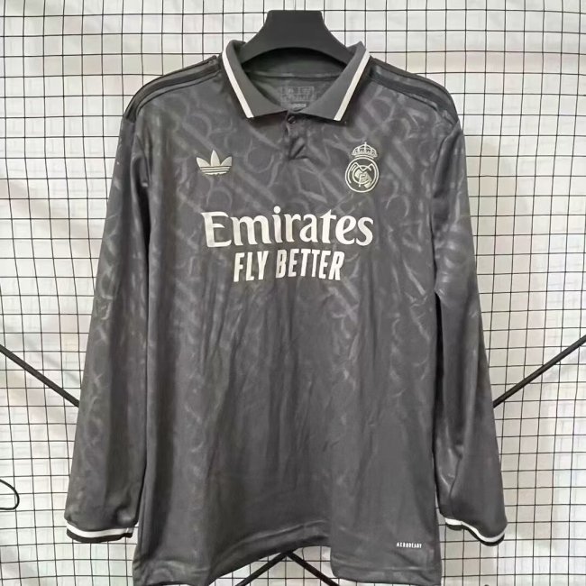 24-25 Real Madrid Third Long sleeves Soccer Jersey