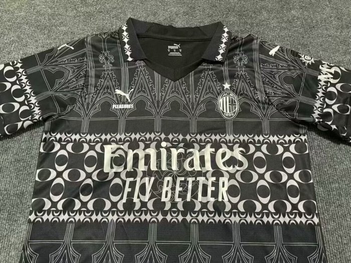 23-24 AC Milan X PLEASURES Special Edition Fans Version Soccer Jersey