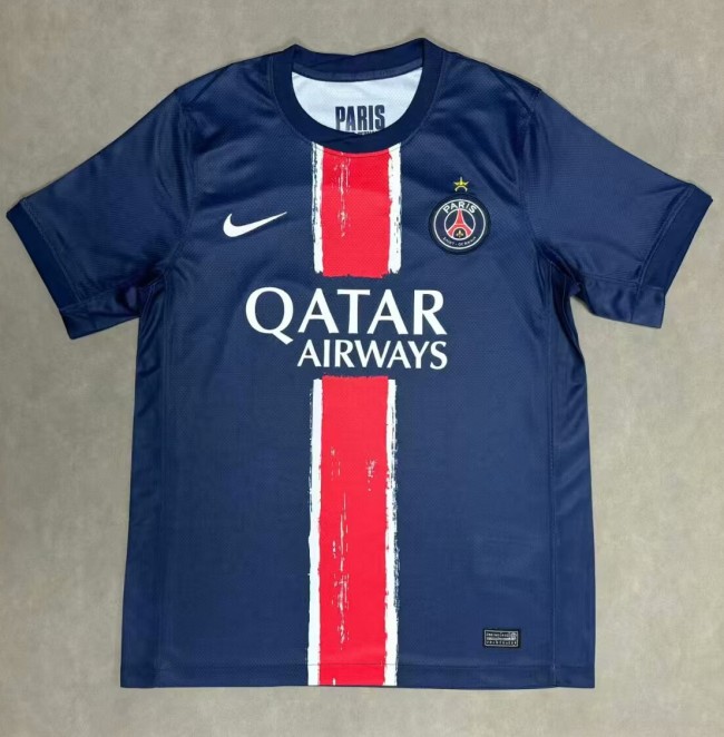 24-25 Paris Saint-Germain Home Fans Soccer Jersey*胸前星星是刺绣