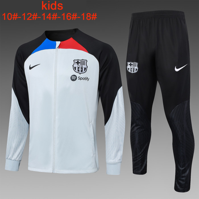 23-24 Barcelona High Quality Kids Jacket Tracksuit