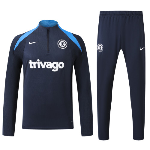 24-25 Chelsea High Quality Half Pull Tracksuit