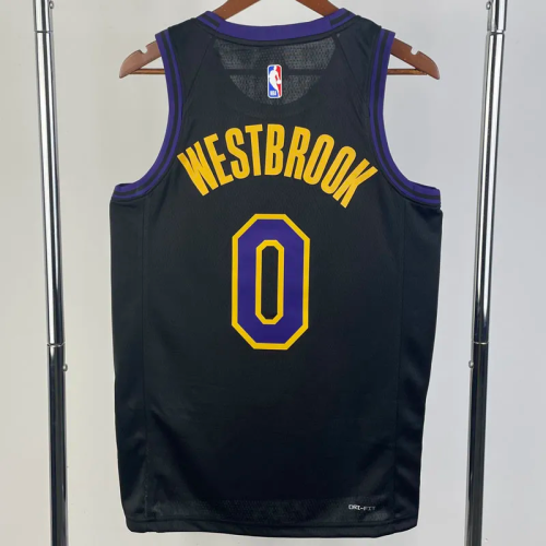 23-24 LAKERS WESTBROOK #0 Black City Edition Top Quality Hot Pressing NBA Jersey