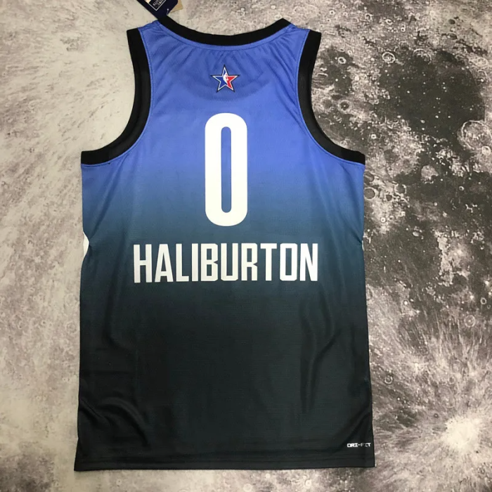 2023 ALL STAR HALIBURTON #0 Blue Top Quality Hot Pressing NBA Jersey