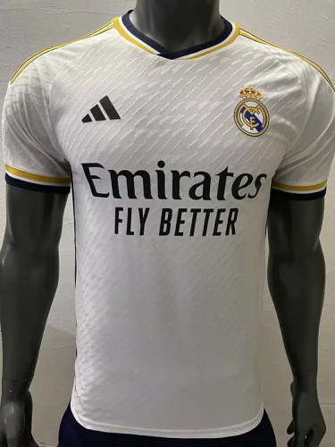 2324 Real Madrid Home CAMPEONES 36 Player Version Soccer Jersey