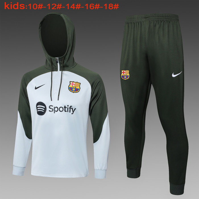 23-24 Barcelona High Quality Kids Hoodie Jacket Tracksuit