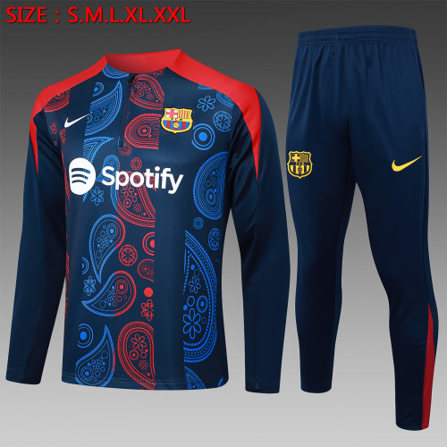 24-25 Barcelona High Quality Half Pull Tracksuit