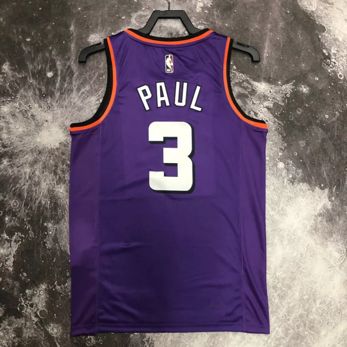 22-23 SUNS PAUL #3 Purple Top Quality Hot Pressing NBA Jersey (Retro Logo)
