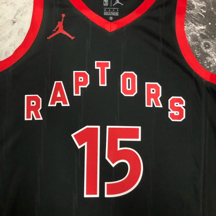 22-23 RAPTORS CARTER #15 Black red Top Quality Hot Pressing NBA Jersey (Trapeze Edition)