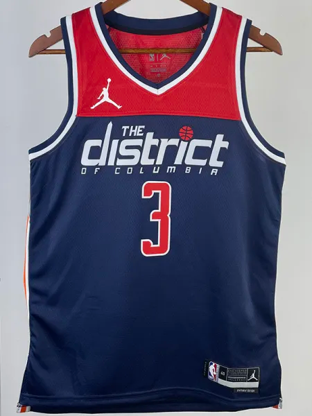 22-23 Wizards BEAL #3 Royal Blue Top Quality Hot Pressing NBA Jersey (Trapeze Edition)
