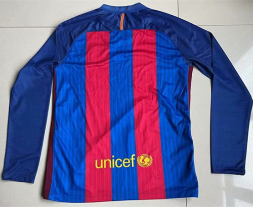 2016-2017 Barcelona Home Long sleeves Retro Soccer Jersey