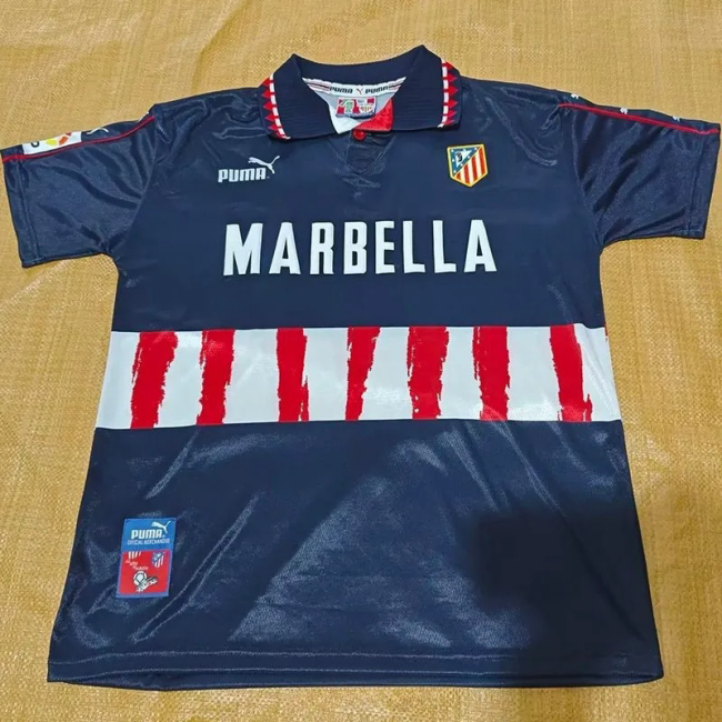 1997-1998 Atlético Madrid Away Retro Soccer Jersey