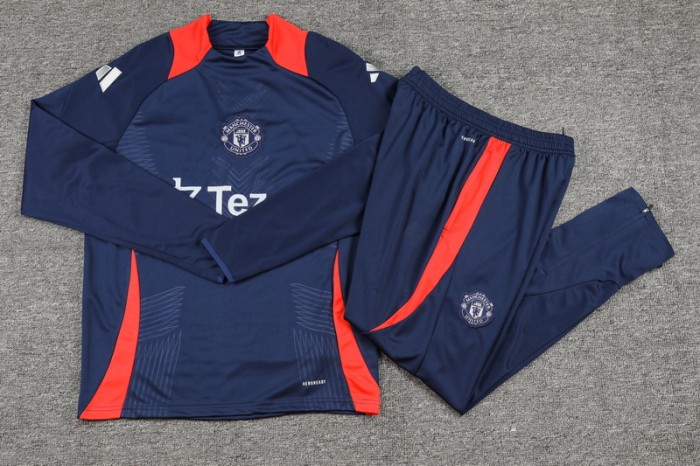24-25 Manchester United High Quality Half Pull Tracksuit