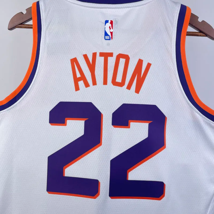 23-24 SUNS AYTON #22 White Top Quality Hot Pressing NBA Jersey