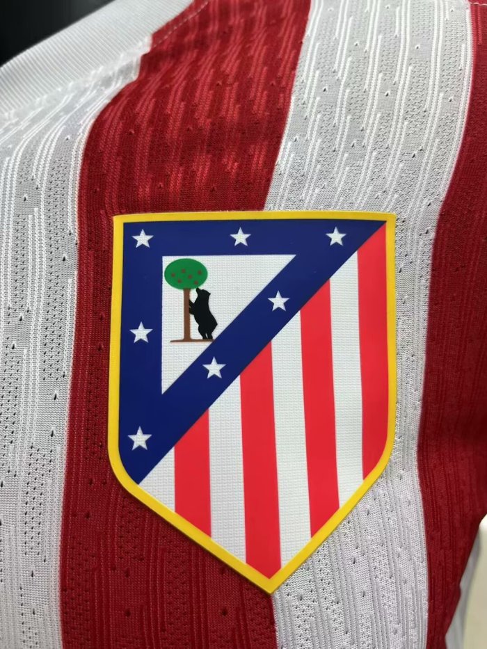 25-26 Atlético Madrid Home Long sleeves Player Version Soccer Jersey