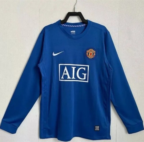 2008-2009 Manchester United Third Long Sleeves Retro Soccer Jersey