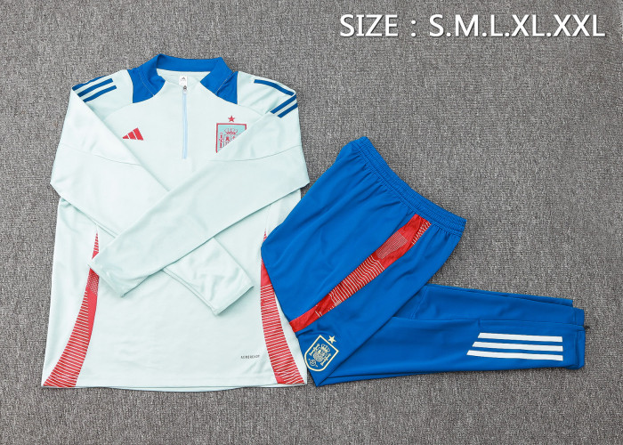 24-25 Spain High Quality Half Pull Tracksuit