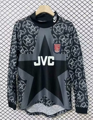 1994-1995 Arsenal Black Goalkeeper Long Sleeve Retro Soccer Jersey