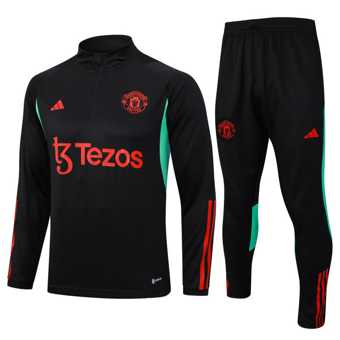 23-24 Manchester United High Quality Half Pull Tracksuit