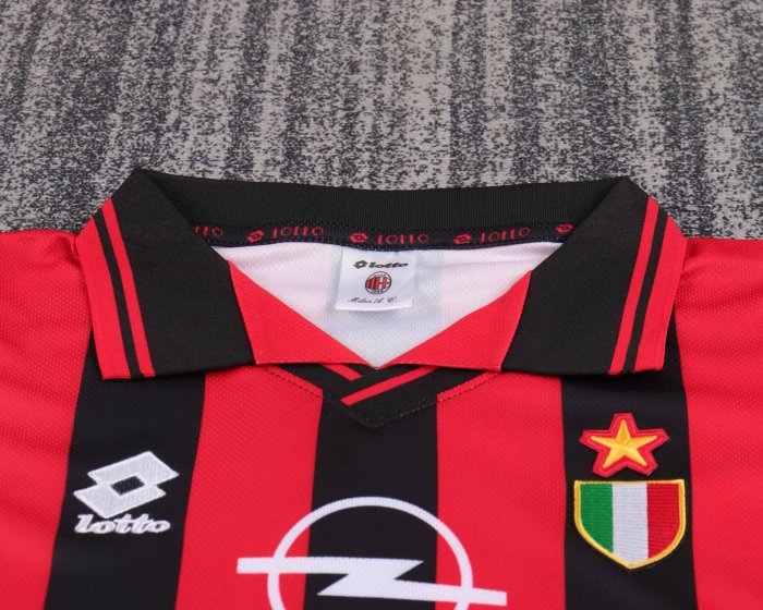 1996-1997 AC Milan Home Retro Kids Soccer Jersey