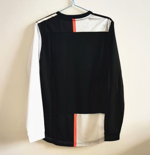 2019-2020 Juventus Home Long Sleeves Player Retro Soccer Jersey