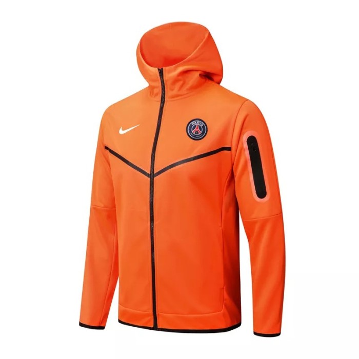 22-23 Paris Saint-Germain Orange Hoodie Jacket Tracksuit#F411