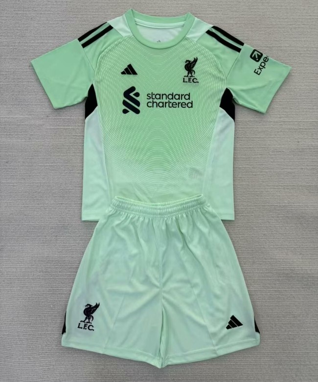 25-26 Liverpool GoalKeeper Kids Soccer Jersey