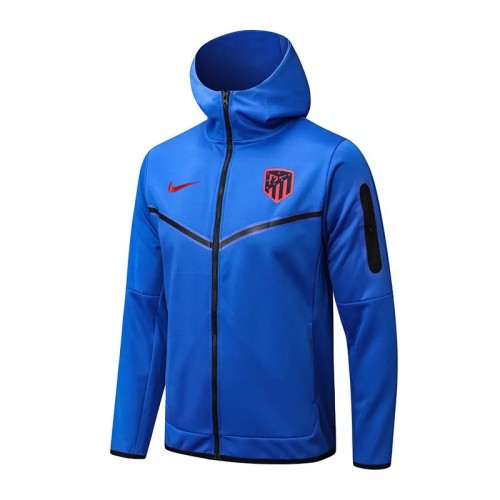 22-23 Atlético Madrid Blue Hoodie Jacket Tracksuit#F391