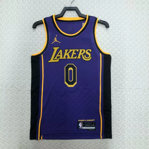 22-23 LAKERS WESTBROOK #0 Purple Top Quality Hot Pressing NBA Jersey (Trapeze Edition)