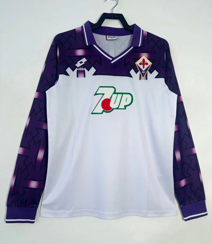 1992-1993 Fiorentina Away Retro Long Sleeve Soccer Jersey