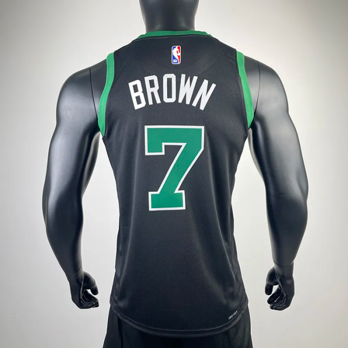 22-23 CELTICS BROWN #7 Black Top Quality Hot Pressing NBA Jersey (Trapeze Edition)