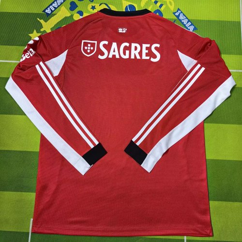 25-26 Benfica Home Long sleeves Fans Soccer Jersey