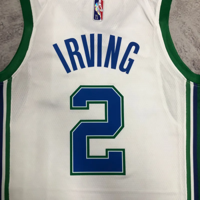 2022 Dallas Mavericks IRVING #2 White Green City Edition Top Quality Hot Pressing NBA Jersey