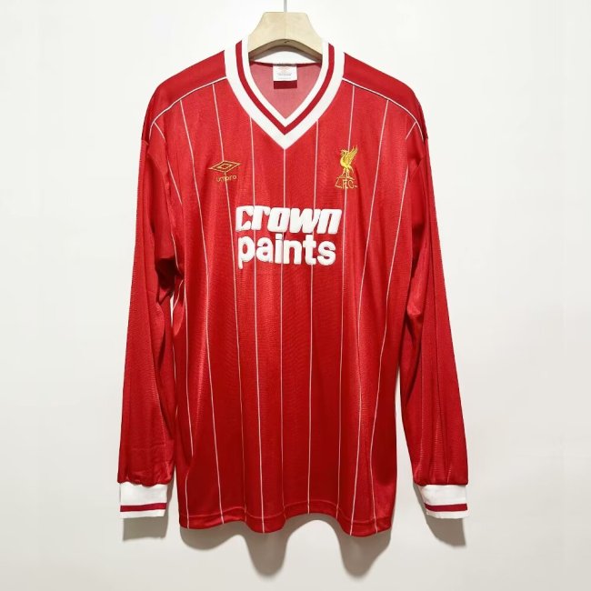 1982-1983 Liverpool Home Long sleeves Retro Soccer Jersey
