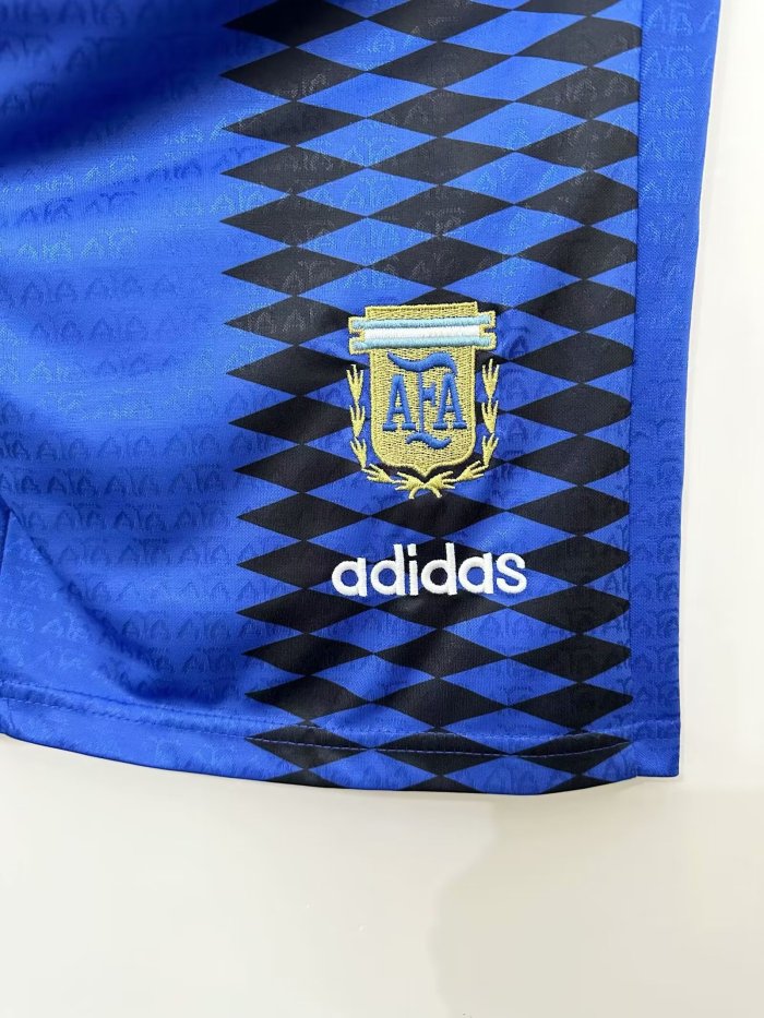 1994 Argentina Away Blue Retro Shorts Pants