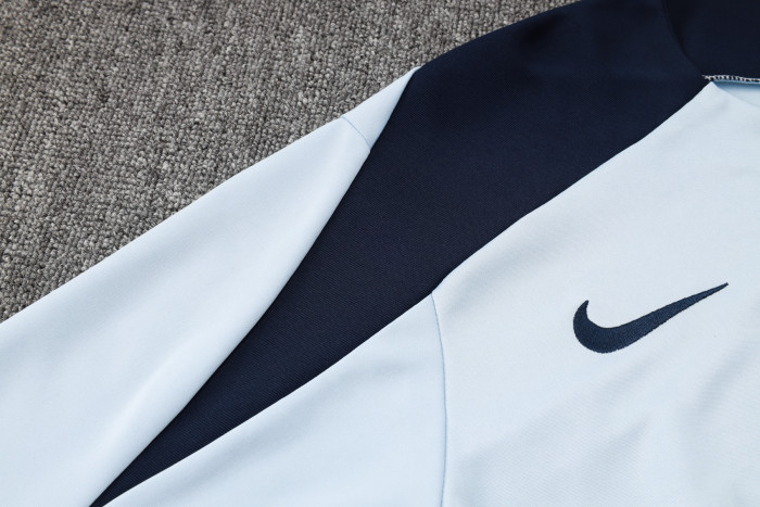 24-25 France High Quality Half Pull Tracksuit