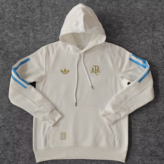 2024 Argentina White Fleece Hoodie