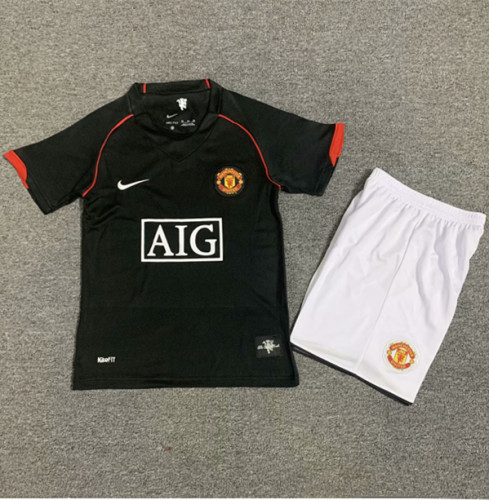 2007-2008 Manchester United Away Retro Kids Soccer Jersey