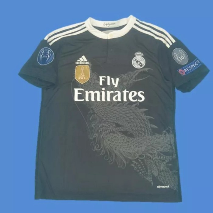 2014-2015 Real Madrid Third Black Retro Soccer Jersey