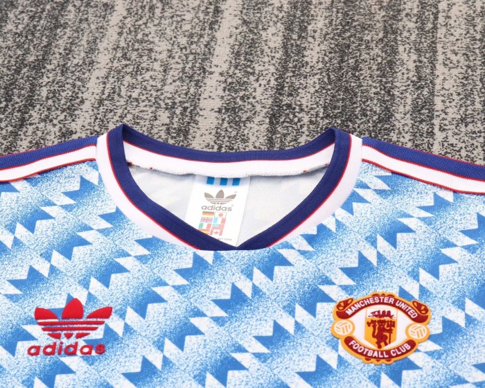 1990-1992 Manchester United Away Retro Kids Soccer Jersey