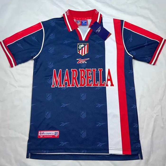 1998-1999 Atlético Madrid Away Retro Soccer Jersey