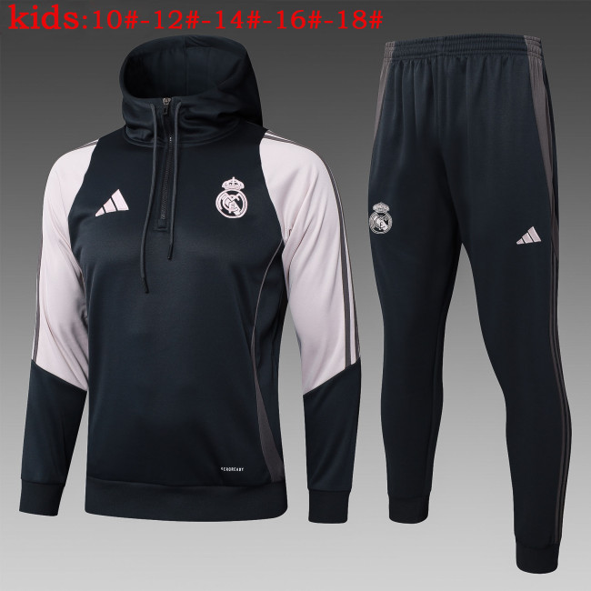 25-26 Real Madrid High Quality Kids Hoodie Jacket Tracksuit