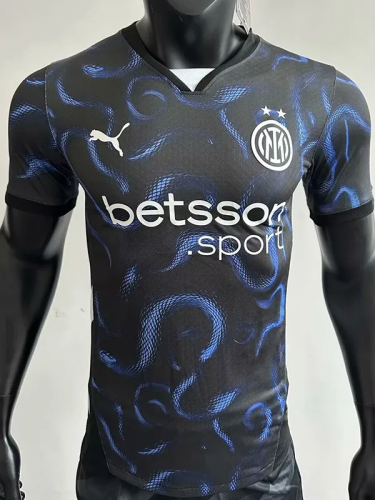 25-26 Inter Milan Black Special Edition Player Version Soccer Jersey (蛇纹)