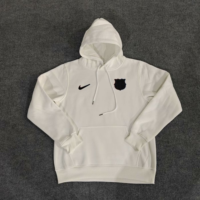 2024 Barcelona White Fleece Hoodie