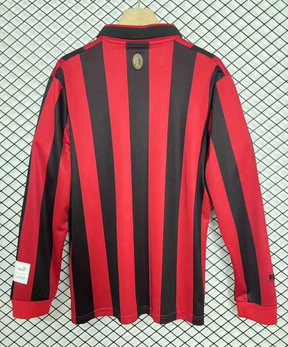 24-25 AC Milan 125th Limited edition  long sleeves Soccer jersey 有纽扣