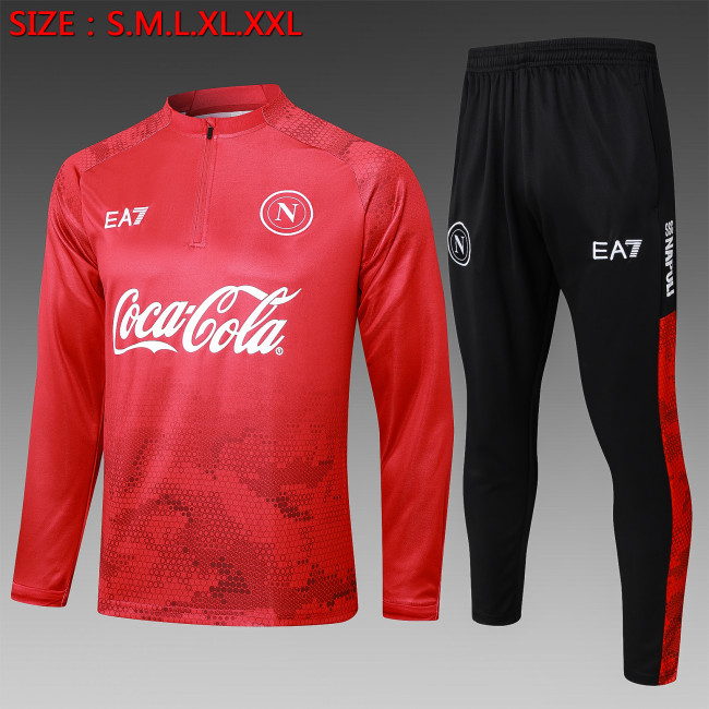 24-25 Napoli High Quality Half Pull Tracksuit