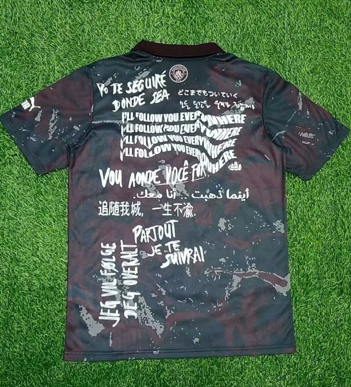 25-26 Manchester City Grey Red Limited Edition Fans Soccer Jersey