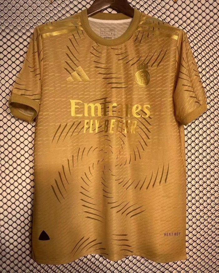 24-25 Real Madrid Gold Training Shirts