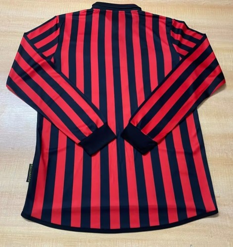 1999-2000 AC Milan Home Long sleeves Retro Soccer Jersey