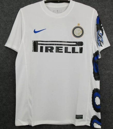 2010-2011 Inter Milan Away White Retro Soccer Jersey