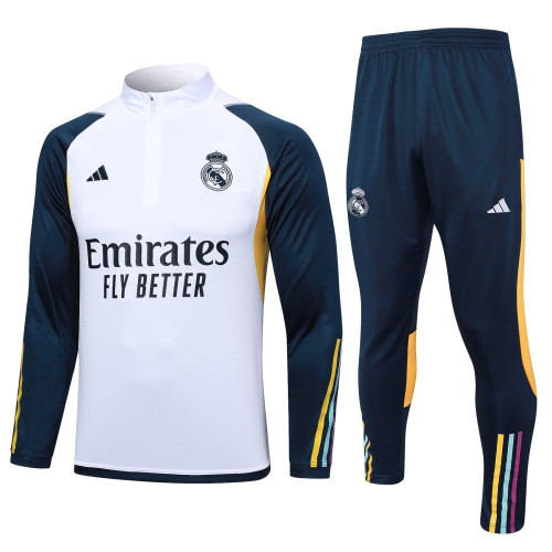 23-24 Real Madrid High Quality Half Pull Tracksuit